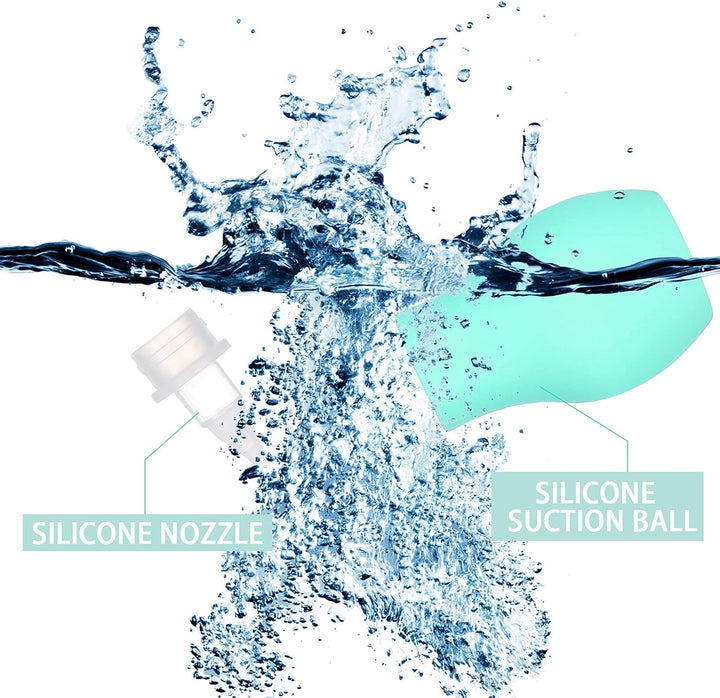 2 Packs Baby Nasal Aspirator, Baby Nose Sucker Nose Cleaner Babys Nasal Cleaner Mucus Removal for Newborns(Blue+Green)