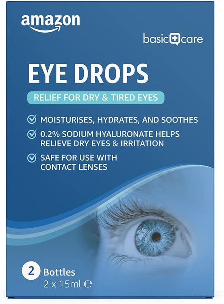 Eye Drops with Sodium Hyaluronate 0.2%, 15 Ml, Pack of 2