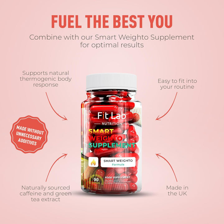 Fit Lab - Best Version of You, Food Supplement - Gym Essentials -120 Capsules - Vegan, Halal and Vegetarian Supplements for Women and Men - 60 Days Supply