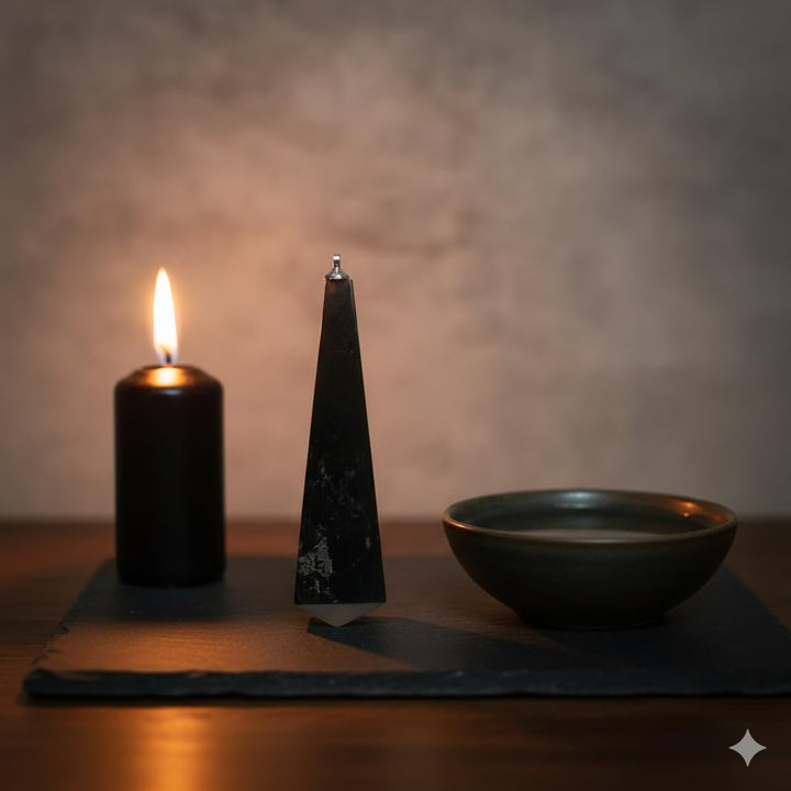 Shungit Pendulum Pendant, Shungita, Authentic, Minerals and Crystals for Healing, Energy Beauty, Meditation, Alternative Medicine, Spiritual Amulets