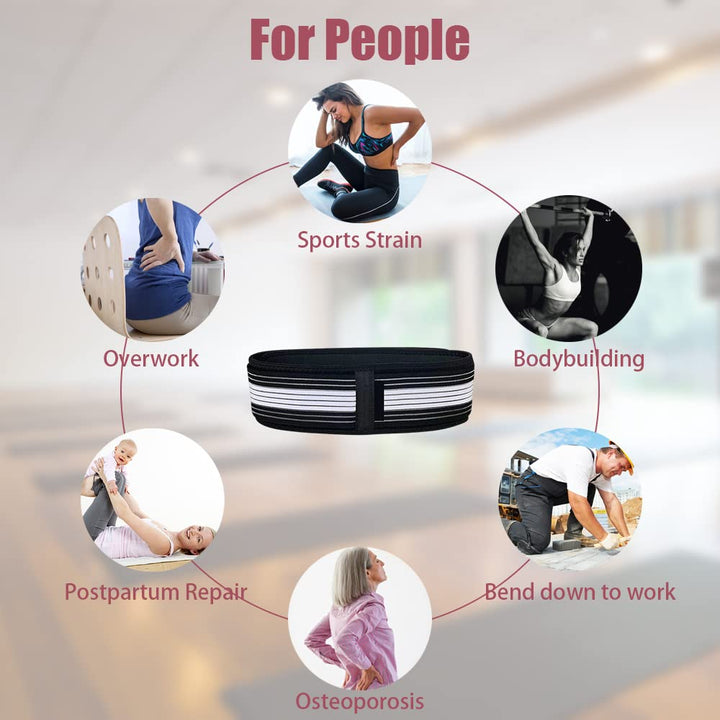 Sacroiliac SI Joint Support Belt Sciatica Pain Relief Brace Lower Back Support Hip Sciatic Nerve Pelvis Lumbar Pain Relief Devices for Women and Men (S/M (Hip Size 32-47 Inch))