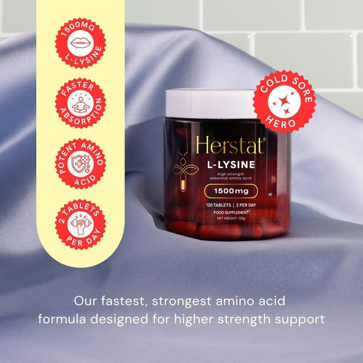 L-Lysine 1500Mg | High Potency Essential Amino Acid, Vegetable Tablets, 120Ct