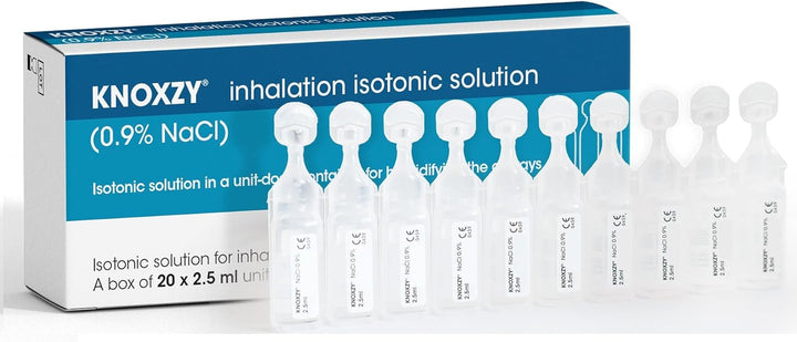 Isotonic Saline Solution 0.9% - Sodium Chloride Nacl - Inhalation Saline Solution – 20 X 2.5 Ml Unit Dose Vials