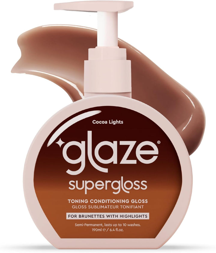 Supergloss Color Conditioning Gloss – Hydrating Semi-Permanent Color Hair Gloss & Shine Boost – Color Depositing Mask - Vegan, Cruelty-Free – 190Ml - Chocolate Gleam - Warm Medium Dark Brown