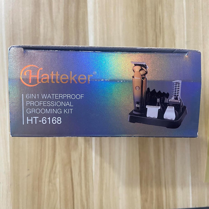 Beard Trimmer Kit Professional Hair Clipper with Zero Gapped T-Blade Electric Razor Shaver for Nose Ear Beard Body Trimmer for Men Waterproof Cordless Grooming Kit 6 in 1