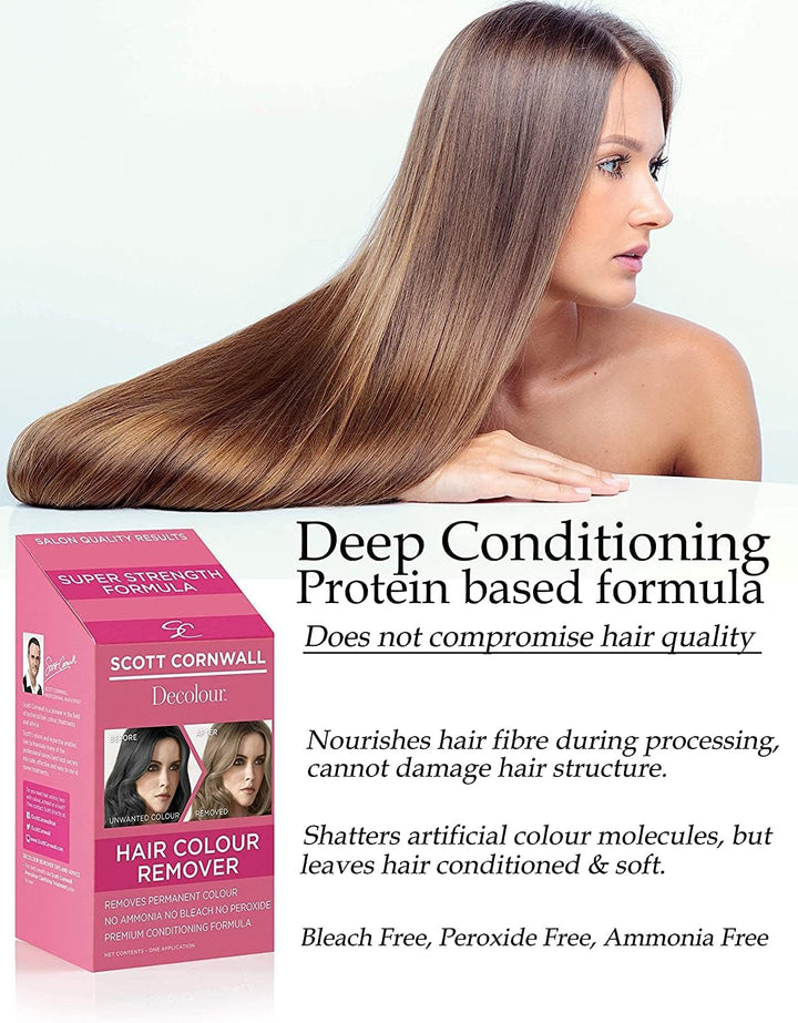 Decolour Hair Colour Remover for Dyed Hair Removes Unwanted Permanent Hair Colour