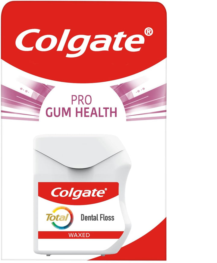 Total Pro Gum Health Interdental Floss 25M - Waxed Tooth Floss - Improves Gum Health - Helps Reduce Gum Problems - Helps Reduce Tooth Decay - Removes Plaque between Teeth and Gums