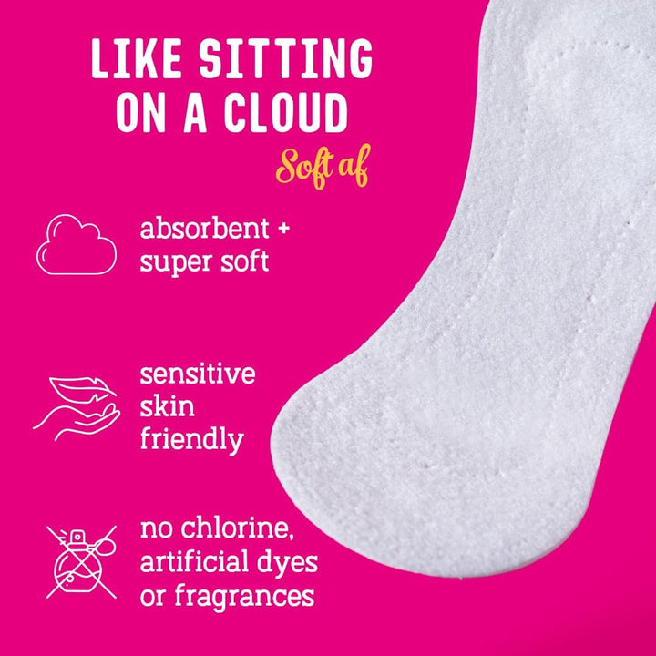 Bamboo Panty Liners – Ultra-Thin, Breathable, Slim - Individually Wrapped Liners for Daily Freshness – 24 Liners