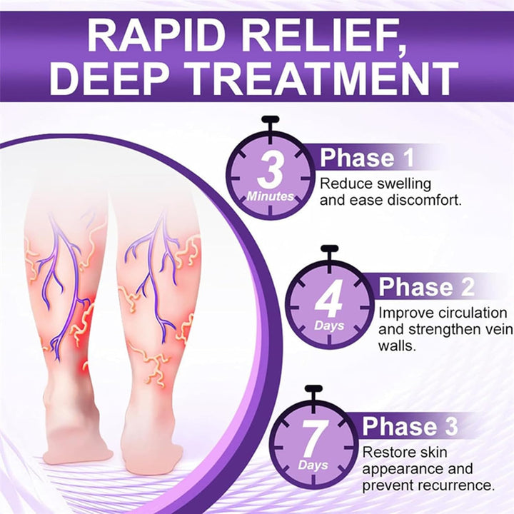 Dialeg Care Varicose Relief Veins Cream - Varicose Veins Treatment for Legs - V-Ein Cream Improve the Look of Legs - Natural Ourlyard C-Ream, Deep Penetrating, Hypo-Allergenic for All Skin