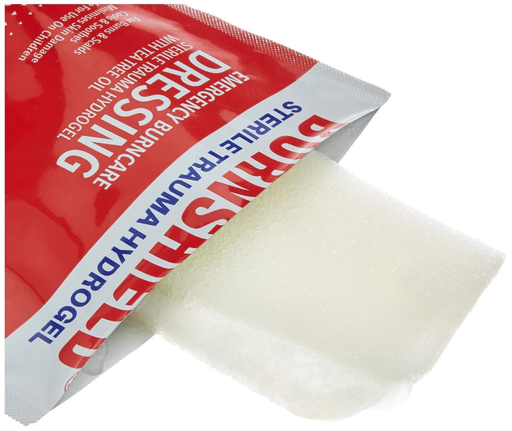 SJA75318 Premium Sterile Emergency Burn Dressing ,White,4"X4" (10Cm X 10Cm)"Cools the Burn"
