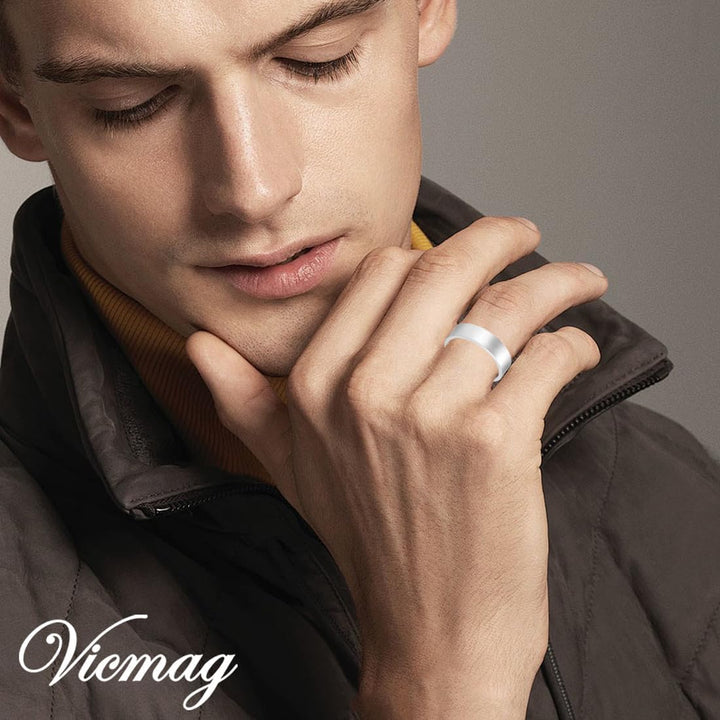 2PCS Copper Magnetic Rings for Women & Men with Strong Ultra Strength Magnets 99.99% Solid Pure Copper Adjustable with Gift Box