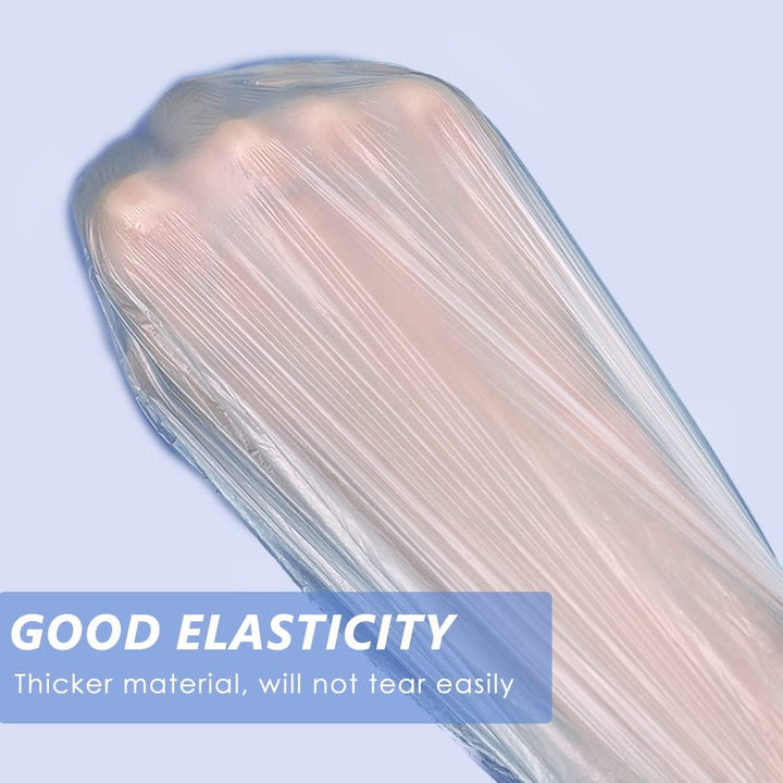 Shower Cap Disposable, 50 PCS Bath Caps Large Thick Clear Waterproof Plastic Elastic Hair Bath Caps for Women Kids Girls, Travel Spa, Hotel and Hair Solon, Home Use