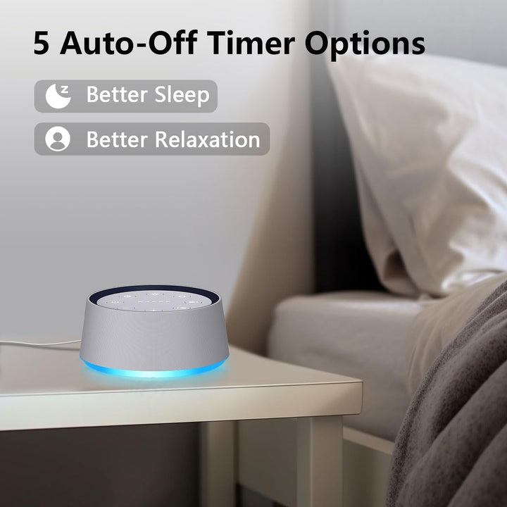 White Noise Machine Brown Noise Machine with 30 Soothing Sounds for Sleep 12 Colors Sound Machine for Baby Adults Kids Sleep Machines 36 Volume Levels 5 Timers for Home Office Travel