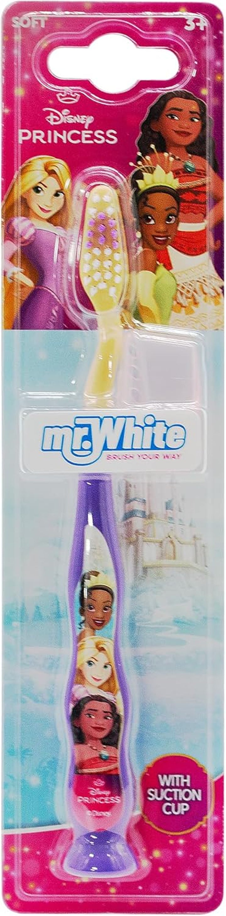 Barbie Little Teeth Toothbrush for Kids with Protection Cap, Soft Rounded Bristles, Comfortable Handle Grip and Suction Cup for Upright Storage for Children Ages 3+