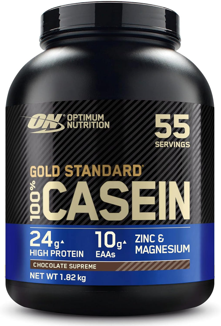 Gold Standard 100% Casein Slow Digesting Protein Powder with Zinc, Magnesium and Amino Acids, Support Muscle Growth & Repair Overnight, Creamy Vanilla Flavour, 28 Servings, 924 G