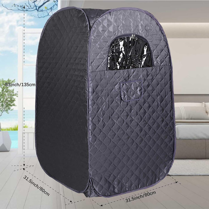 Sauna Tent Only, Sauna Box,Steam Room,Full Body Foldable One Person Spa Room for Detox Therapy without Steamer,Sweat Tent,No Include Steam Generator（Recommended to Use under 6.3Ft in Height.）