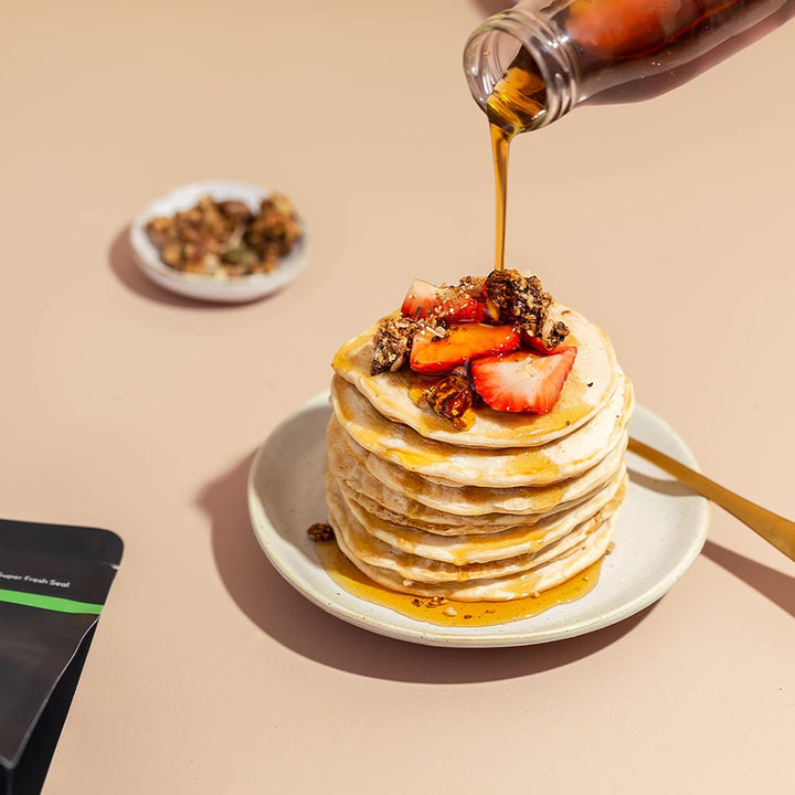 Protein Works - Vegan High Protein Pancake Mix | Low Sugar & High Protein | Slow Release Carbs | High Protein Breakfast | Plant Based Breakfast | 6 Servings | Natural | 500G