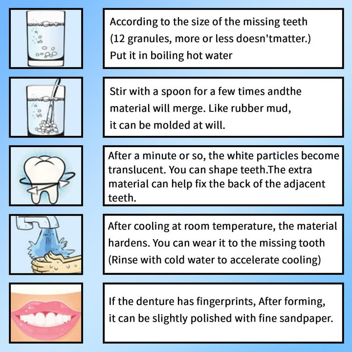 Tooth Filling Repair Kit,Dental Temporary Tooth Filling for Missing Broken Tooth Moldable Fake Teeth（10Ml）
