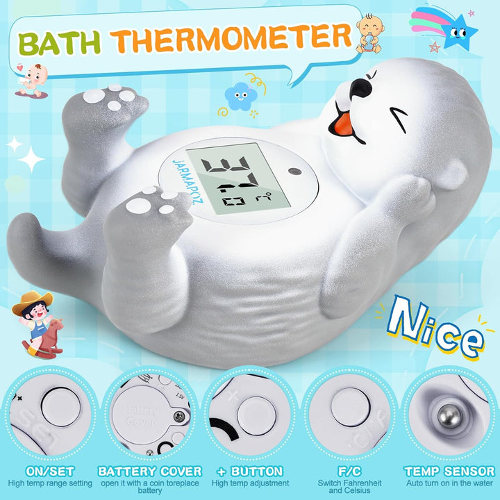 Baby Bath Thermometer, Newborn Bath and Room Temperature Thermometer Safety Floating Toy, Bathtub Thermometer for Infant