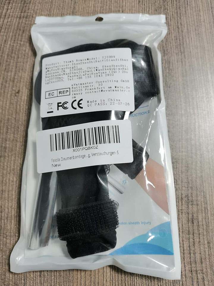 Thumb Brace Reversible, Thumb Spica Splint for Right & Left Hand, Breathable Thumb & Wrist Support with Two Metal Splint, Trigger Thumb Immobilizer for Arthritis, Tendonitis, Sprains, S