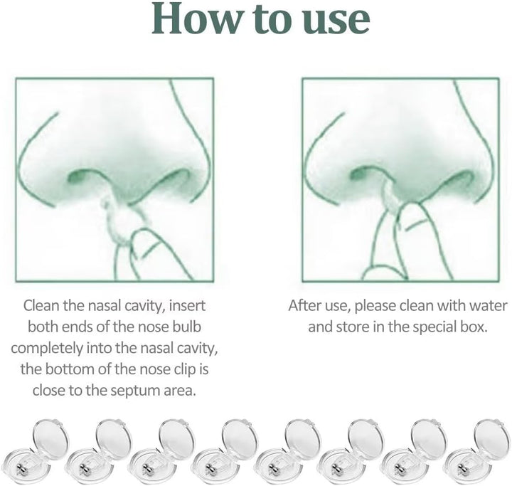 Magnetic anti Snore Nose Clip (8 Pack)- Silicone anti Snoring Nose Clip - Airing Snoring Device for Removal of Noise While Sleeping - Nasal Snore Clip for Better Sleep - Reusable Snore Aids