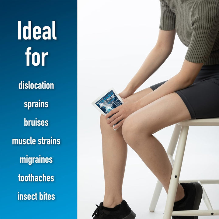 Instant Cold Pack (10X14Cm) – Set of 25 Disposable Cold Therapy Packs for Pain Relief, Swelling, Inflammation, Sprains, Strained Muscles, Toothache – for Athletes & Outdoor Activities