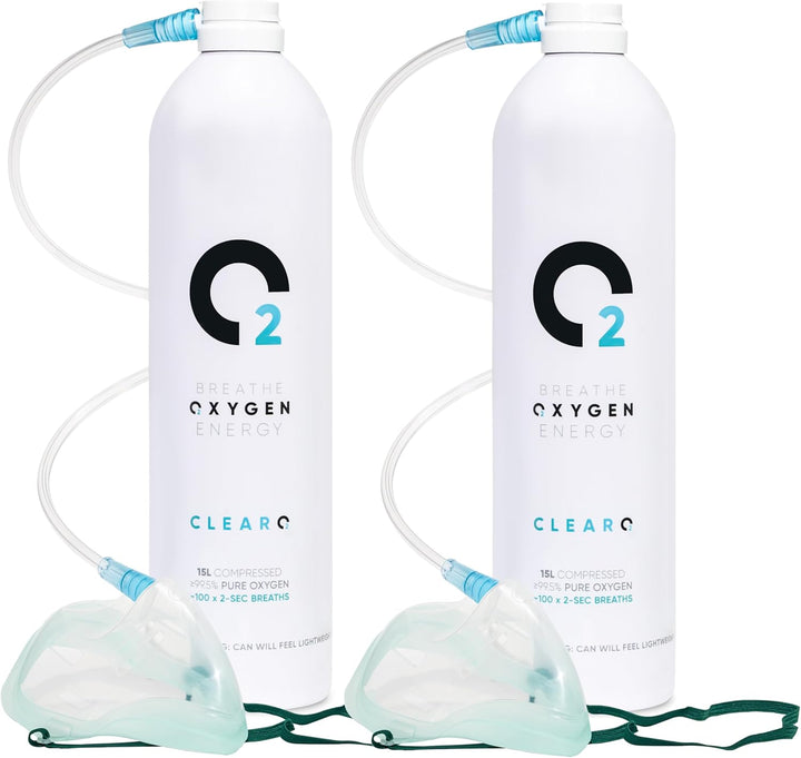 15L Oxygen Can with Mask and Tube | Pure Breathing Oxygen in a Lightweight Aluminium Canister | Made in Britain (Full Kit, 15 L (Pack of 1))