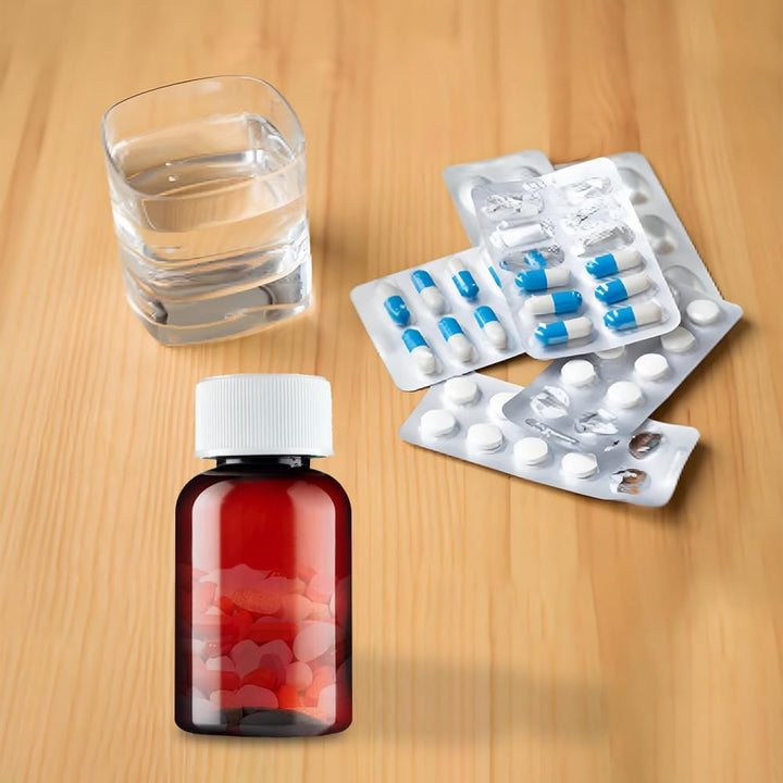 4 PCS 50Ml Plastic Medicine Bottles, Small Empty Pill Bottles for Tablet Storage