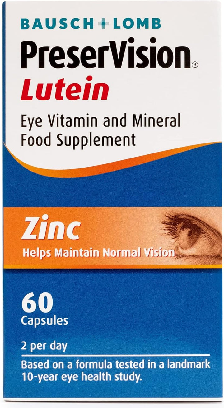 Lutein by , Lutein, Zinc, Copper and Vitamin C and E, Eye Vitamin and Mineral Food Supplement, Two Soft Gel Capsules per Day