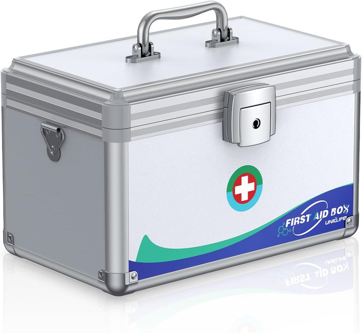 Large Medicine Lock Box First Aid Box with Combination Lock, Lockable Medicine Storage Boxs for Medications, 30 X 17.8 X 19 (Cm)