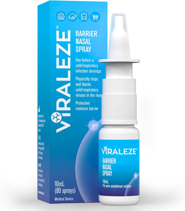 Barrier Nasal Spray – Helps Trap & Block Cold & Respiratory Viruses, Clinically Proven, Extra Layer of Protection - Travel-Friendly Spray for Crowds, Planes & Trains (10Ml / 80 Sprays)
