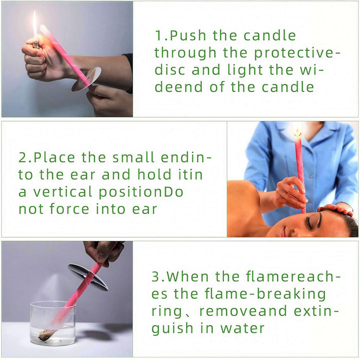 Ear Candles,16Pcs All Natural Hopi Ear Candles Beeswax Candling Cones, Ear Wax Candles,100% Non-Toxic Cylinders Fragrance Hollow Cone Candles With(8 Colours)+8 Protective Disks+30 Cotton Swab