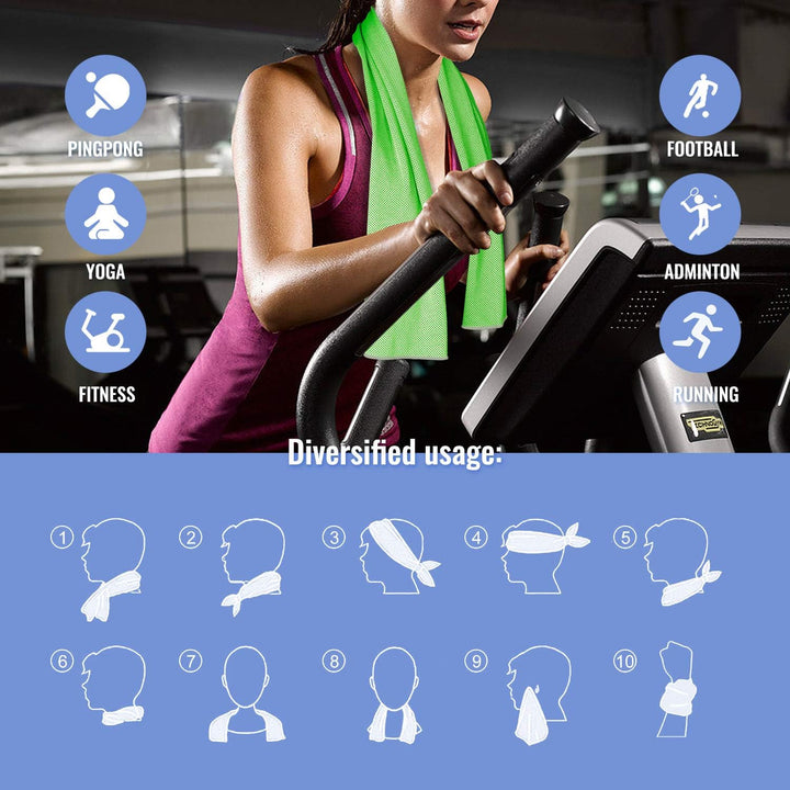 Cooling Towel,Cooling Towels for Neck and Face,Soft Breathable Ice Towel for Instant Cooling Relief-40 X12 Super Absorbent Chilly Towel Sweat Workout Cool Towels for Sport Gym Yoga