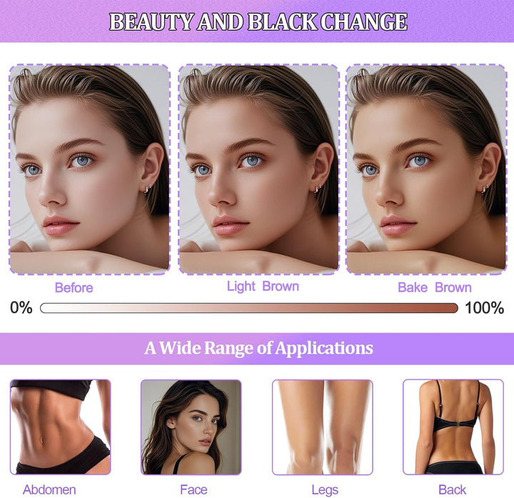 Tanning Lamp 54 W Sun Lamp for Face and Body with 18Pcs Leds and Eye Mask & Tripod Home Sunbathing Self Tanning Device Tanning Daylight for Home Solarium (AAA)