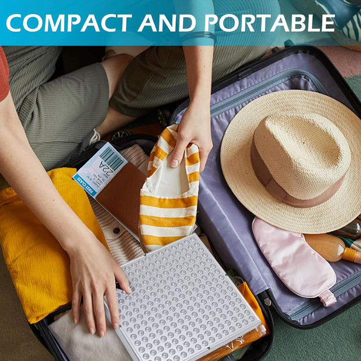 Home Tanning Lamp,45W Face and Body Sunlamp with Hanging Ring Hook and Blindfold,460Nm Full Blue Therapy Lamp LED Skin Tanning Light with 225Pcs Leds,Eye Protection Self Tanning Machine for Face,Body