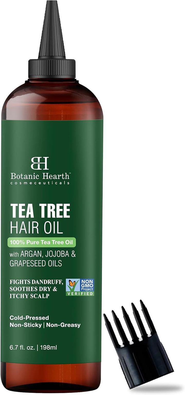 100% Pure Rosemary Oil for Hair Growth Infused with Biotin | Hair Strenghtening Treatment | Nourishing & Volumizing | with Jojoba Oil & Castor Oil | Non GMO Verified | 6.7 Fl Oz