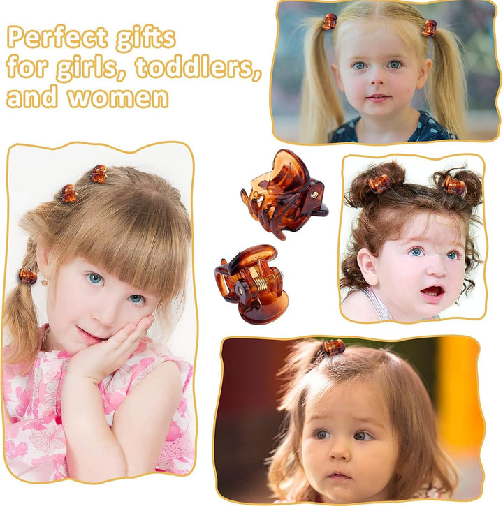 Hair Claw Clip 12 Piece Mini Plastic Claw Clips - Small Hair Accessories for Girls & Women