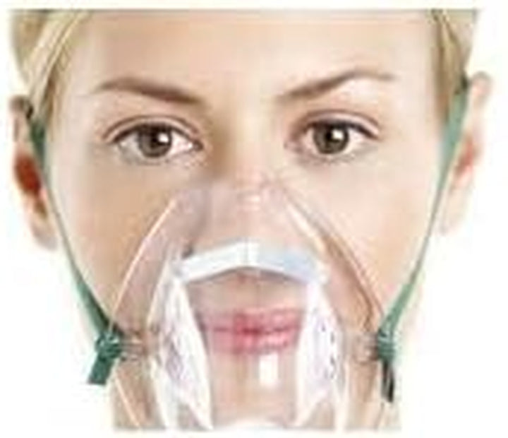 Home Oxygen Masks Medium Concentration Adult with 2.1 Metre Tube Tubing (3 Pack) | Comfortable Design, Secure Fit | Ideal for Home Oxygen Use | Dentist, Doctors, Care Homes