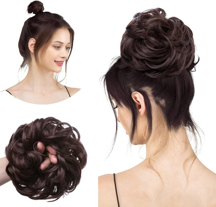 Messy Bun Hair Piece for Womens Synthetic Scrunchies Buns Extension Hairpieces Updo Pony Tail Dirty Blonde