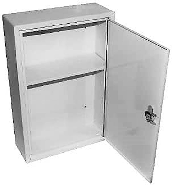 Medicine Cabinet Steel First Aid Storage - Wall Mount Lockable Metal Case Box - Ideal for Home, School, Office - Emergency Locker Medical Cabinet - 21.5 X 8 X 32Cm