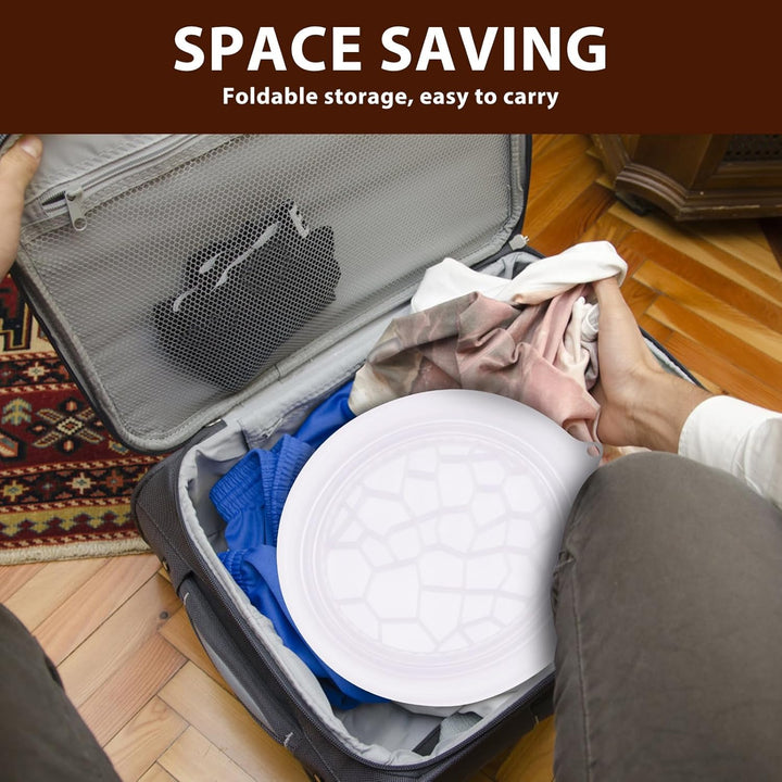 Face Bowl for Ice,Silicone Face Ice Bath Bowl with Built in Tray, Foldable Facebowl with Built-In Icetray, Portable Quick Cooling Facial Washing Basin for Soothe Skin Home Use or Travel (Purple)