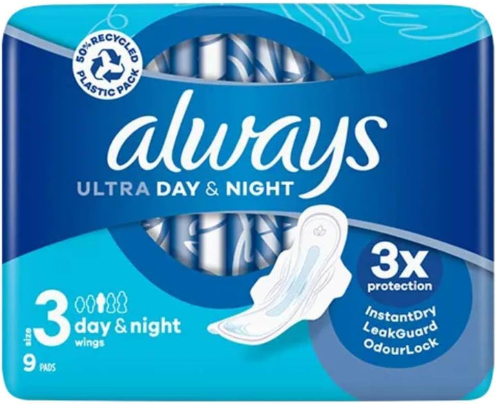 Ultra Sanitary Towels Long (Size 2) Wings X 24 Pads, Super Absorbent and Ultra Thin, for Menstrual Periods 24 X 4