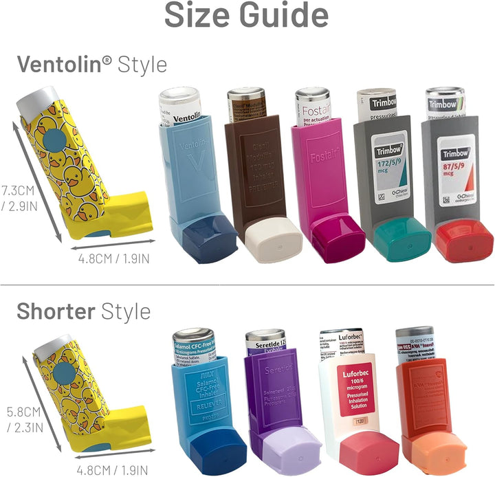 Classic Collection of Inhaler Cases – for Ventolin and Shorter Style Inhalers– Vegan Leather Case for Kids and Adults – Handmade in England (Carbon Fibre, Ventolin Style)