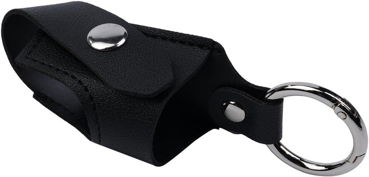 Asthma Inhaler Holder PU Leather Protective Travel Mini Holster - Lightweight Carrying Case with Carabiner Clip (Black) - Compact and Stylish Inhaler Protecto