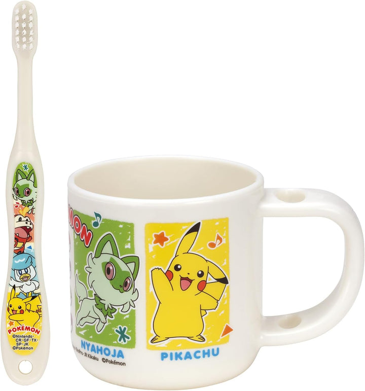 Kids Toothbrush & Stand Cup Set – Character Design 2-In-1 Cup with Upright Stand & Soft Bristle Toothbrush for Ages 3–5, Microwave & Dishwasher Safe