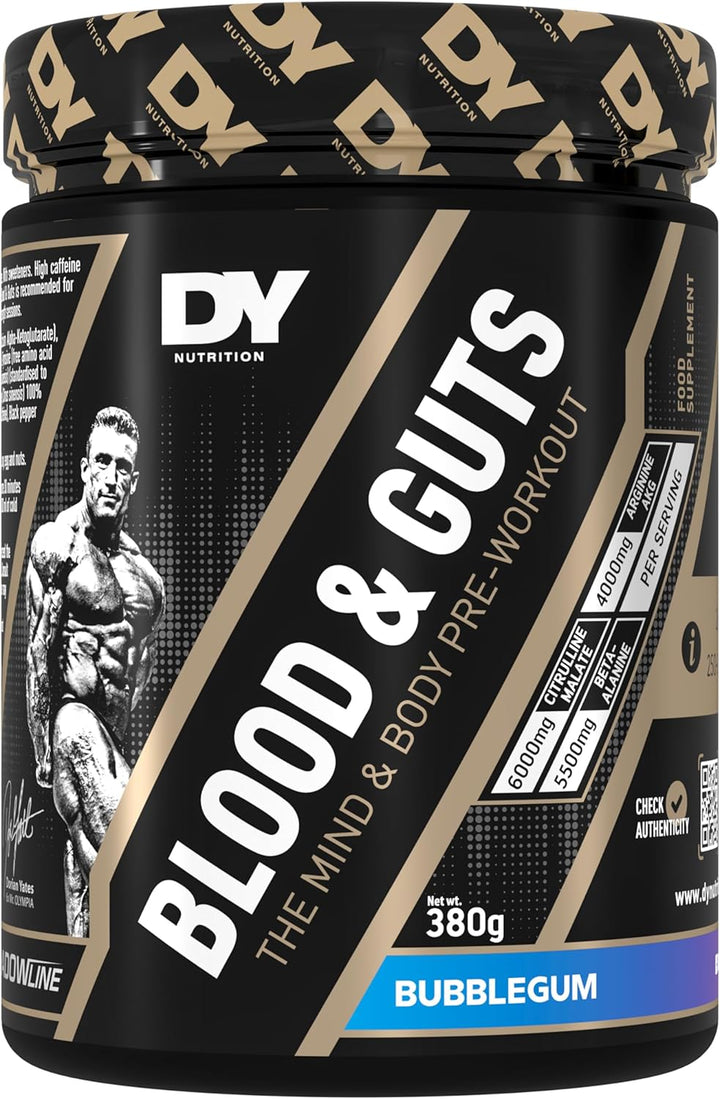 - Blood and Guts Pre Workout Powder, 380G (Strawberry) - High Strength Preworkout with 350Mg Caffeine, Citrulline Malate, Beta Alanine, Arginine AKG, L-Tyrosine, Vitamin B3, Men & Women