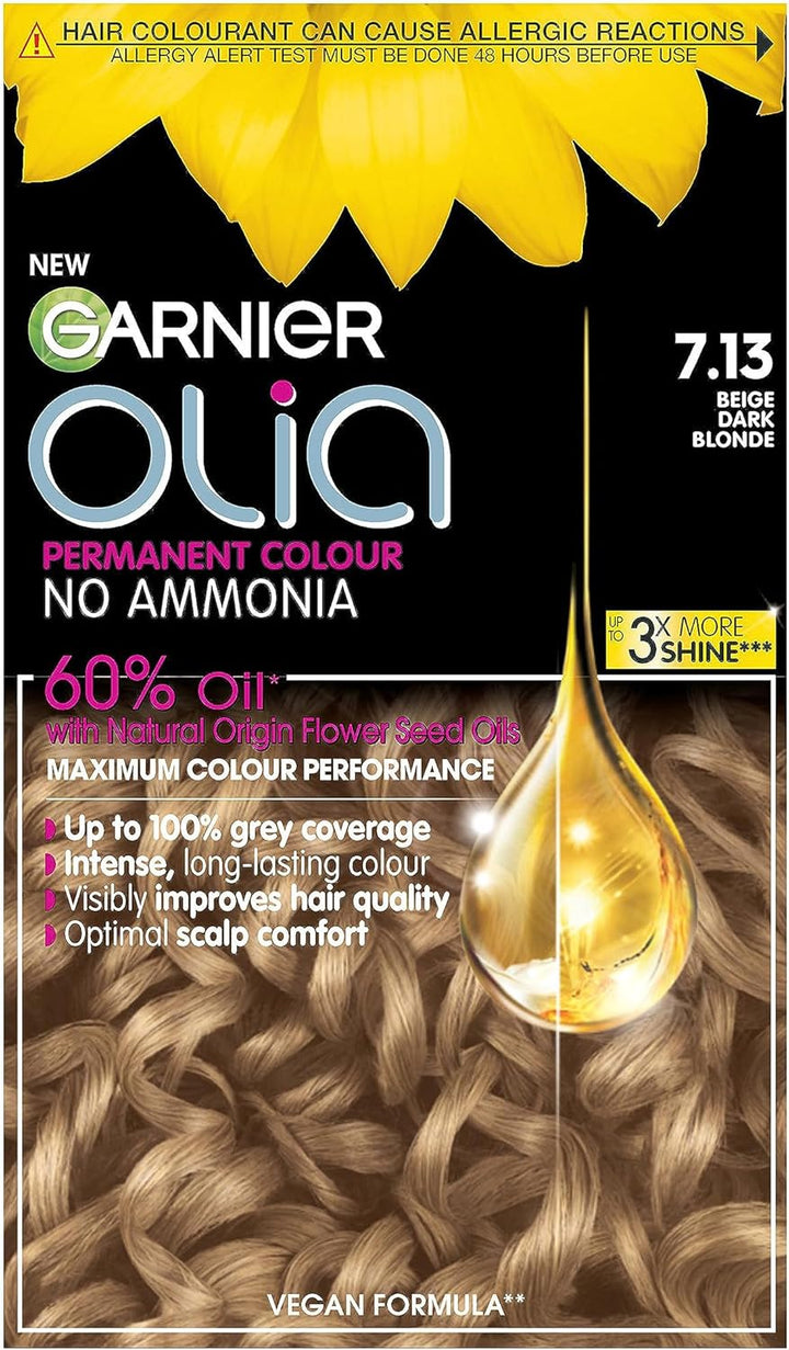 Garnier  5.0 Brown, Oil-Powered, No-Ammonia. 100% Grey Coverage. Luminous, Long-Lasting, Vibrant Brown Hair Color with Exceptional Shine and a Healthy, Nourished Feel.