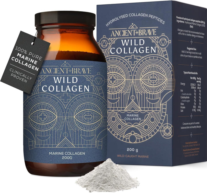 Wild Collagen Powder 200G - Pure Hydrolyzed Marine Collagen Peptides Supplement (Fish) - Best Collagen Powder for Women - High Protein, Fasting Friendly - 30 Day Supply