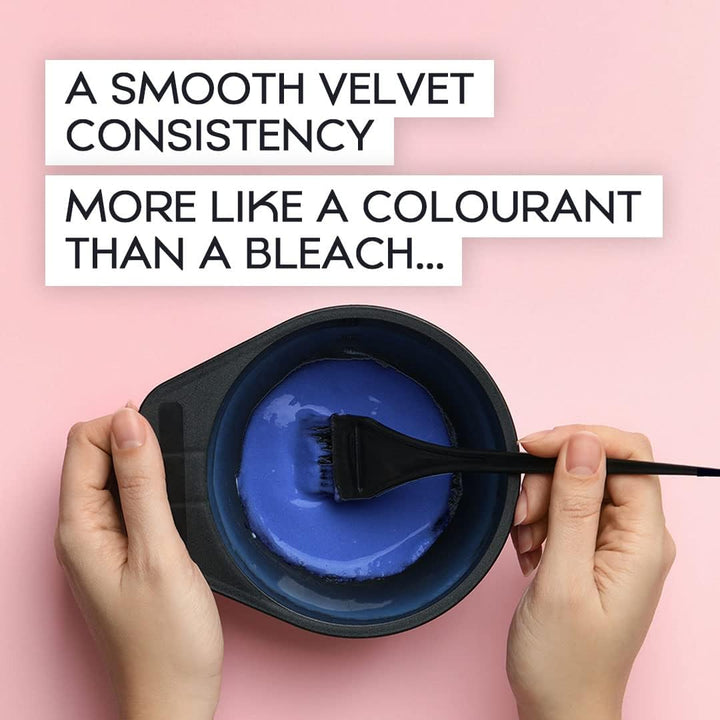 Professional Hair Bleach,  Blue Velvet, Premium Hair Lightener, 9 Levels of Lift, Inbuilt Blonde Toner, Perfect Bleach Hair Dye for Root Touch Up, Highlights, Balayage, Ombre (500G)