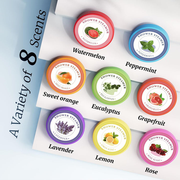 Birthday Gifts for Women:  8 Pcs Shower Steamers Aromatherapy Bath Bombs SPA Self Care, Small Relaxation Thank You Gifts for Women Men Mum, Christmas Stocking Fillers Stuffers for Teen Girls